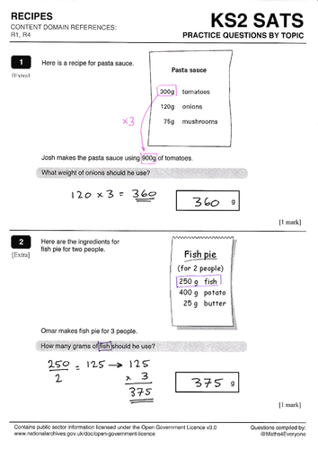 KS2 Maths (Ratio + Proportion) | Teaching Resources