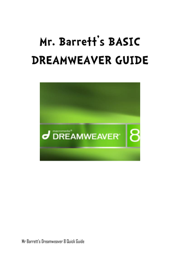 Dreamweaver Basic Website Guide