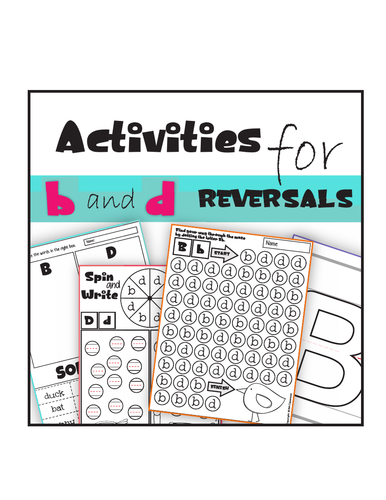 b and d Reversal Worksheets and Activities | Teaching Resources