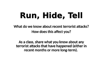 Run, hide, tell | Teaching Resources