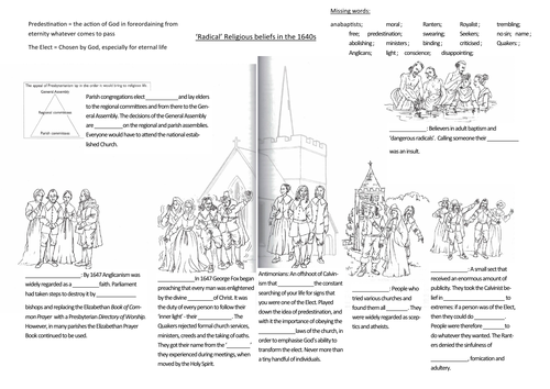 Edexcel: 1C: Britain: Revision: Religious theme 1625-88