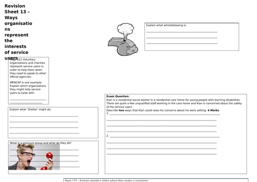 BTEC Level 3 Health and Social care Unit 2 - Learning Aim B Revision ...