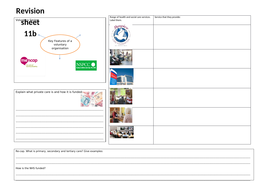 revision social health aim learning unit level care sheets docx btec kb