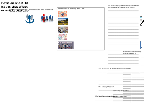 BTEC Level 3 Health and Social care Unit 2 - Learning Aim B Revision ...