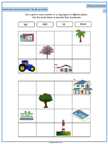 position and direction homework year 2