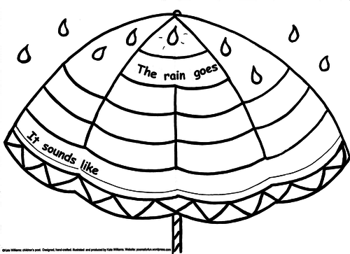 RAIN - RHYMES + WRITING SHEET + Guide Sheet, EY/KS1