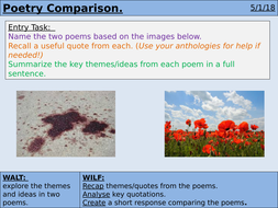 Poppies and remains comparison essay picture