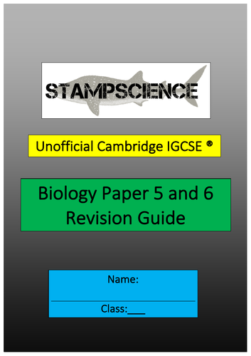 0610 Igcse Biology Revision Pack Teaching Resources 0875