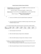 Expected Frequency and Relative Frequency Worksheet | Teaching Resources