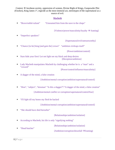 GCSE English Literature Paper 1 Revision - Macbeth (Quotes) | Teaching ...