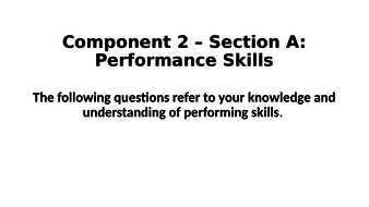 KS4 AQA GCSE Dance Revision: Component 2 - Performance Skills ...