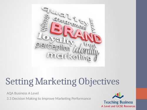 AQA Business - Setting Marketing Objectives