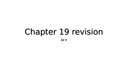 Revision presentation for chapter 19 OCR GCE Biology