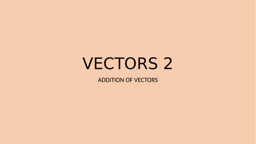 Vectors and Scale diagrams | Teaching Resources