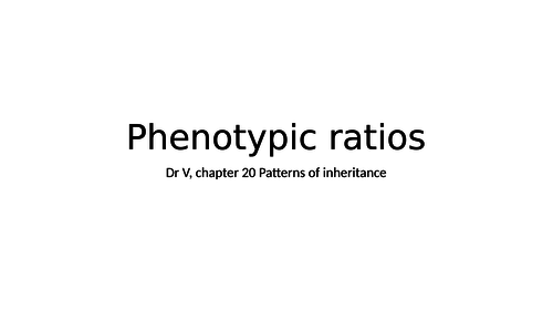 Presentation covering chapter 20.4 OCR Biology A, Phenotypic ratios