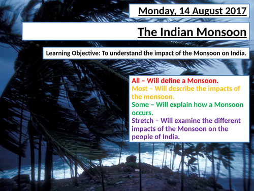 Lesson 7 - Indian Monsoon