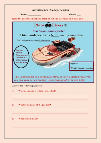 primaryleap co uk advertising worksheet worksheets for kids literacy