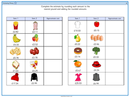 year 4 money week 2 differentiated worksheets white