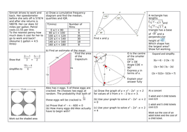 GCSE Maths 9-1 Revision grids | Teaching Resources