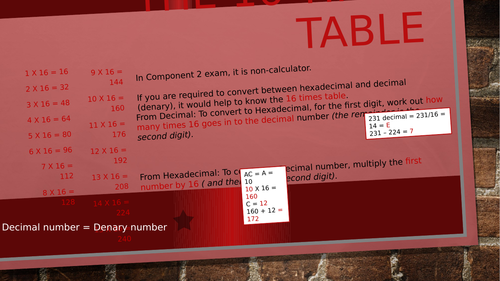 GCSE Computer Science - Data Representation - Conversion without calculator!