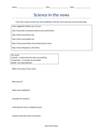 Science in the news | Teaching Resources