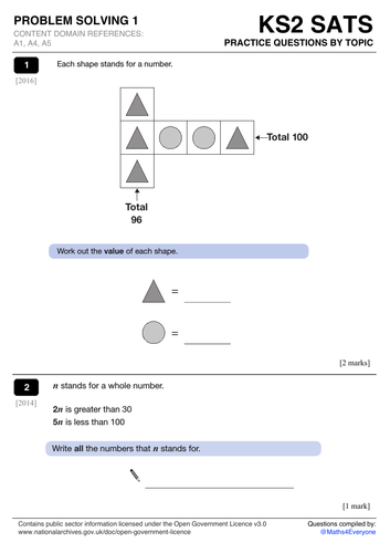 ks2 maths problem solving strategies