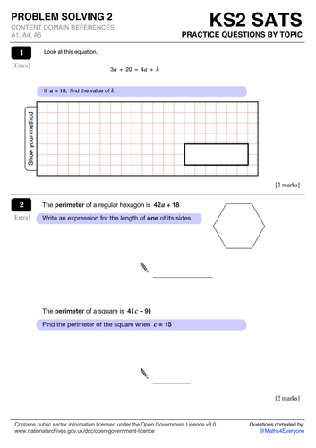 problem solving maths questions ks2
