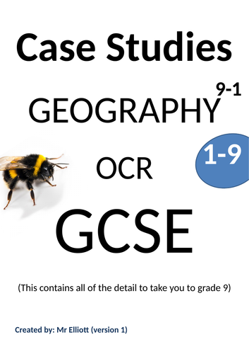 OCR GCSE Geography case study revision guide A & B