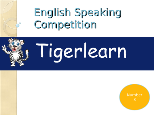 English speaking/Public speaking competition describe pictures, role play, answer question. No. 3