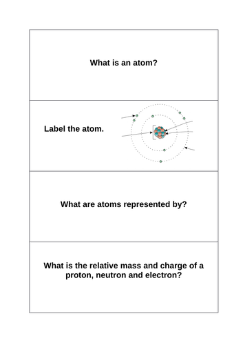 GCSE Trilogy C1 revision flash cards