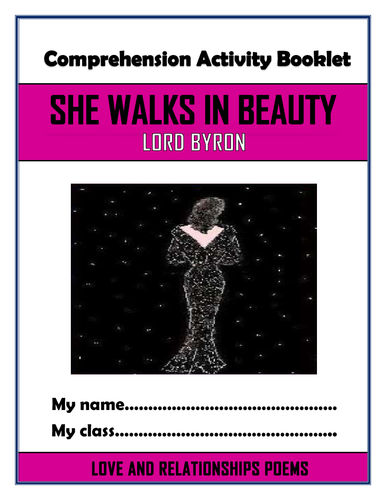 She Walks in Beauty Comprehension Activities Booklet!
