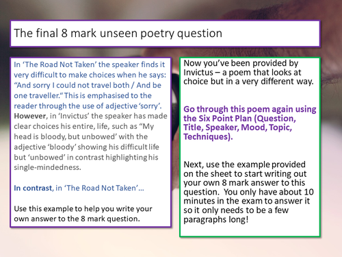 Unseen Poetry | Teaching Resources