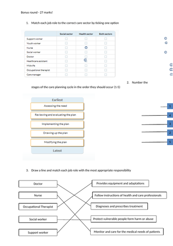 BTEC Level 3 Unit 2 Working in Health and Social Care EXAM Revision ...