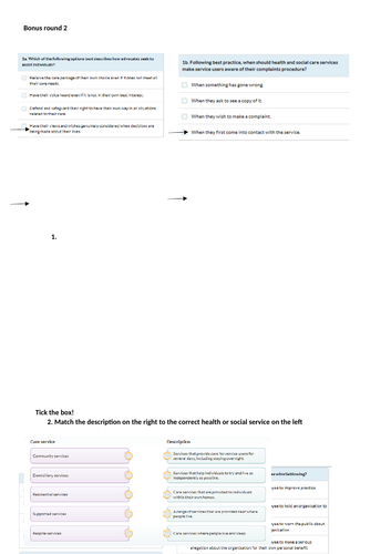 BTEC Level 3 Unit 2 Working in Health and Social Care EXAM Revision ...