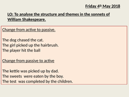 SONNET 18 - COMPLETE LESSON - UPPER KS2 | Teaching Resources