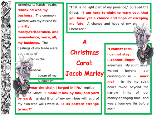 A Christmas Carol - Key Quotations A3 Printable posters x 8 GCSE
