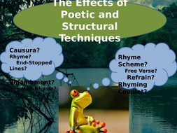 structural poetic reader techniques effects their resources