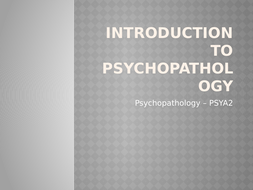 Aqa A Level Psychology Psychopathology 18 Lesson Bundle - 