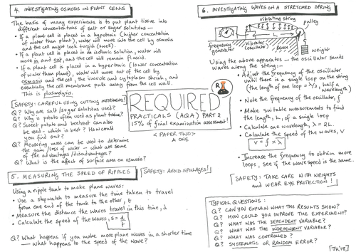 Required Practical - AQA - Placemat #2