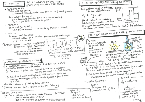 Required Practical - AQA - Placemat #3