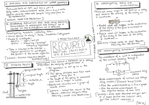 Required Practical - AQA - Placemat #4