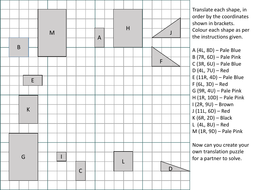 Translating shapes worksheet year 5 picture