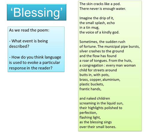 blessing poem imtiaz dharker analysis