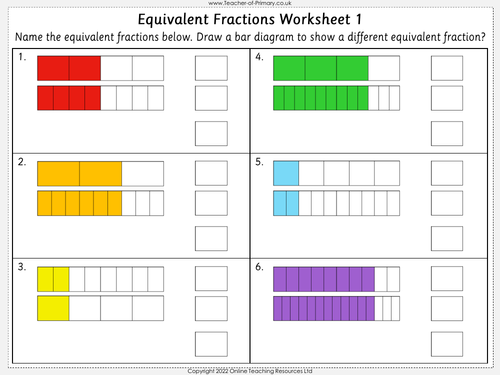 Equivalent Fractions - Year 4 | Teaching Resources