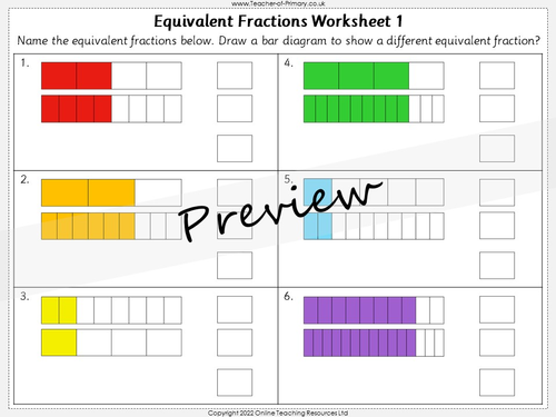 Equivalent Fractions - Year 4 | Teaching Resources