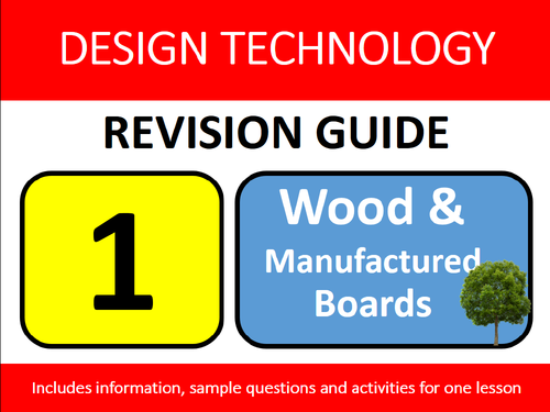 GCSE Design Resistant Materials Revision Lesson #1: Woods Study Guide & Exam Questions