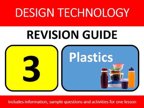 GCSE Design Resistant Materials Revision Lesson #3: Plastics Study Guide & Exam Questions