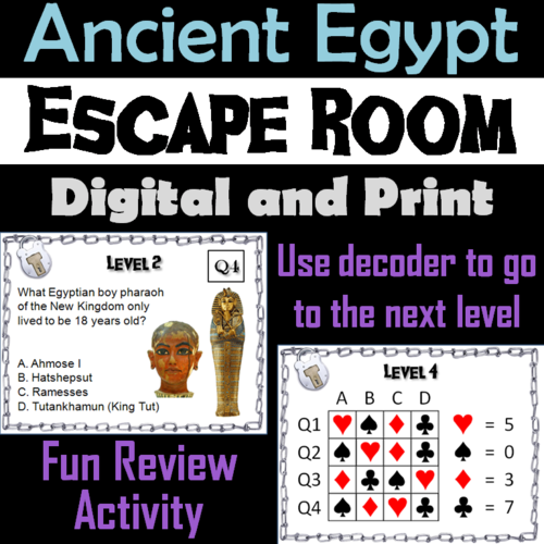 Ancient Egypt: Escape Room - Social Studies