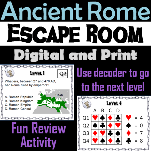 Ancient Rome: Escape Room - Social Studies
