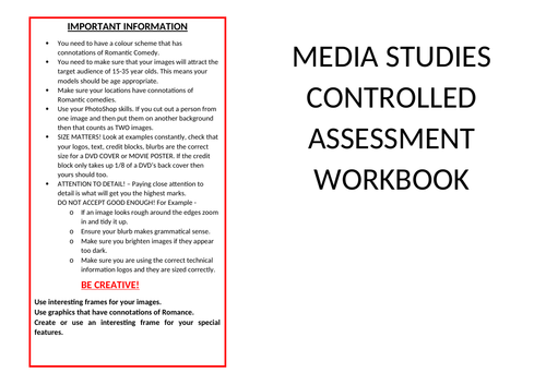 Eduqas media studies gcse coursework image